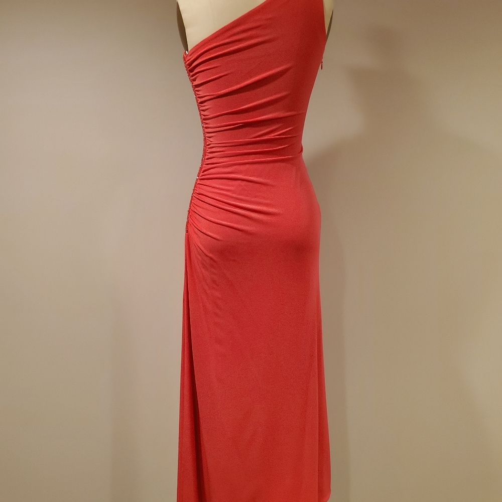 Cache designer brand RED dress contour bodycon with bead detailing / zipper, S - Picture 9 of 14